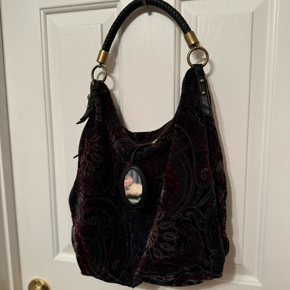 Nine West Paisley Velvet Hobo Bag - Picture 5 of 11